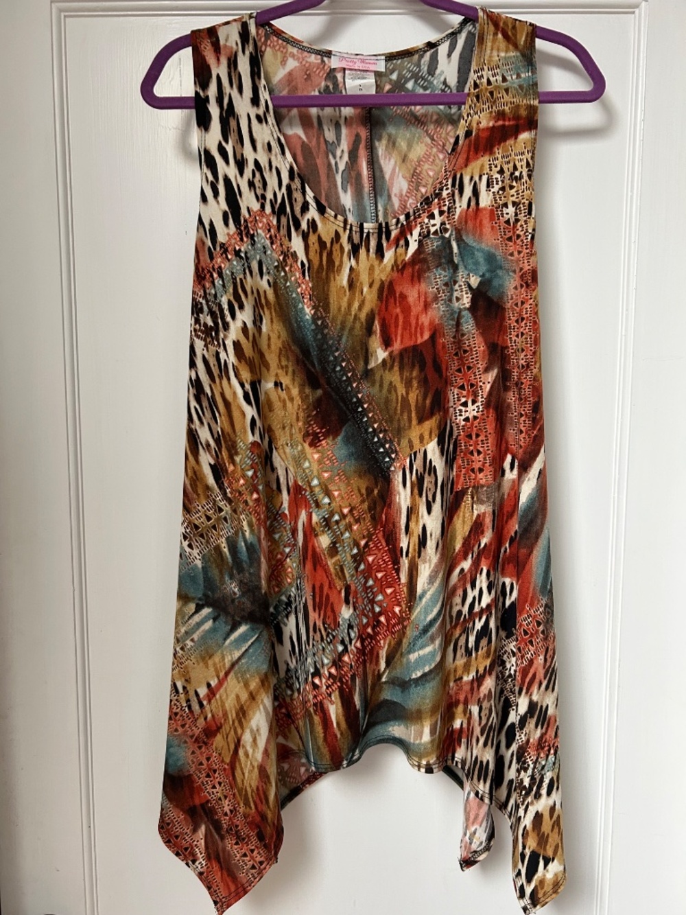 NWOT - WOMEN'S SLEEVELESS COLORFUL TUNIC, MULTICOLOR, SIZE XL